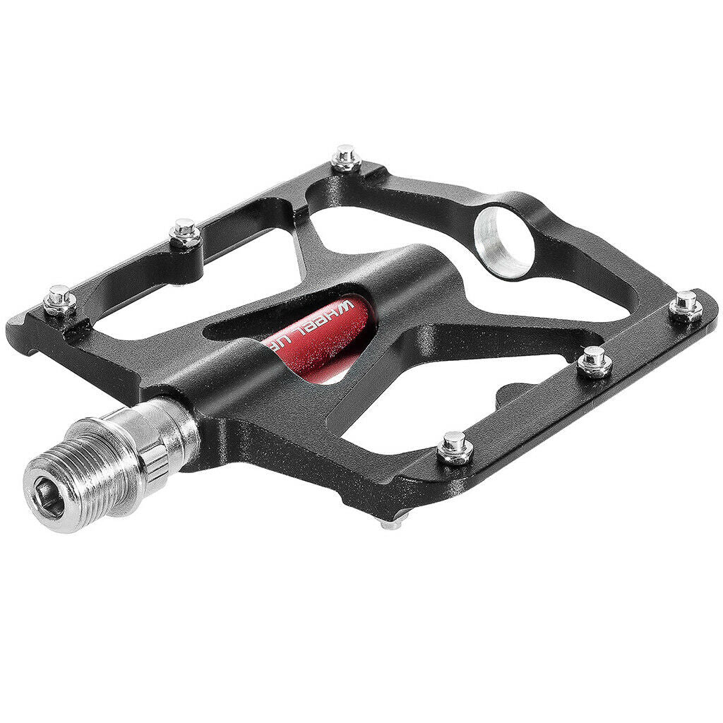 Bike 9/16" Platform Flat Pedals Bicycle Sealed Bearing Anti-Slip Pins Pedals
