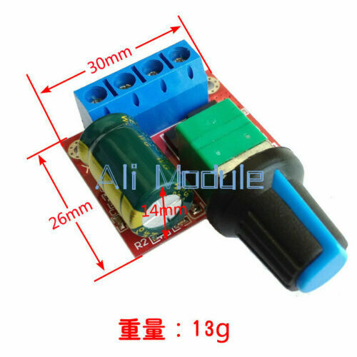 4.5V~35V 5v 6V 12V 24V 5A Mini PWM DC Motor Speed Controller Switch LED Dimmer