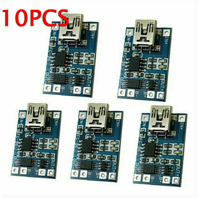 10x TP4056 1A Micro USB Charger Modules 5V 18650 Lithium Battery Charging Board