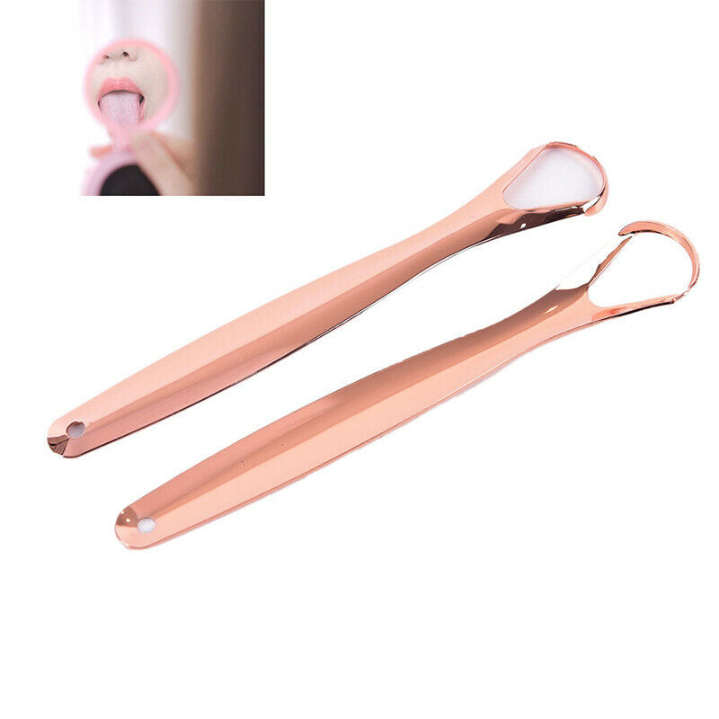 1PC Stainless Steel Tongue Scraper Cleaner Bad Breath Oral Brush Fresher HygBDA
