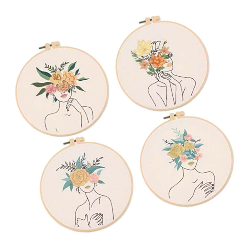 DIY Body art Flowers Pattern Embroidery Kits Craft Beginner Cross Stit Kit