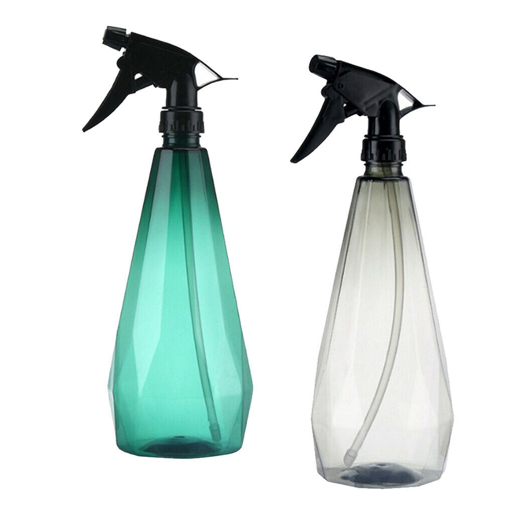 2pcs 2x 1000ml Misting Spray Bottle Clear Plant Watering Can Trigger Sprayer