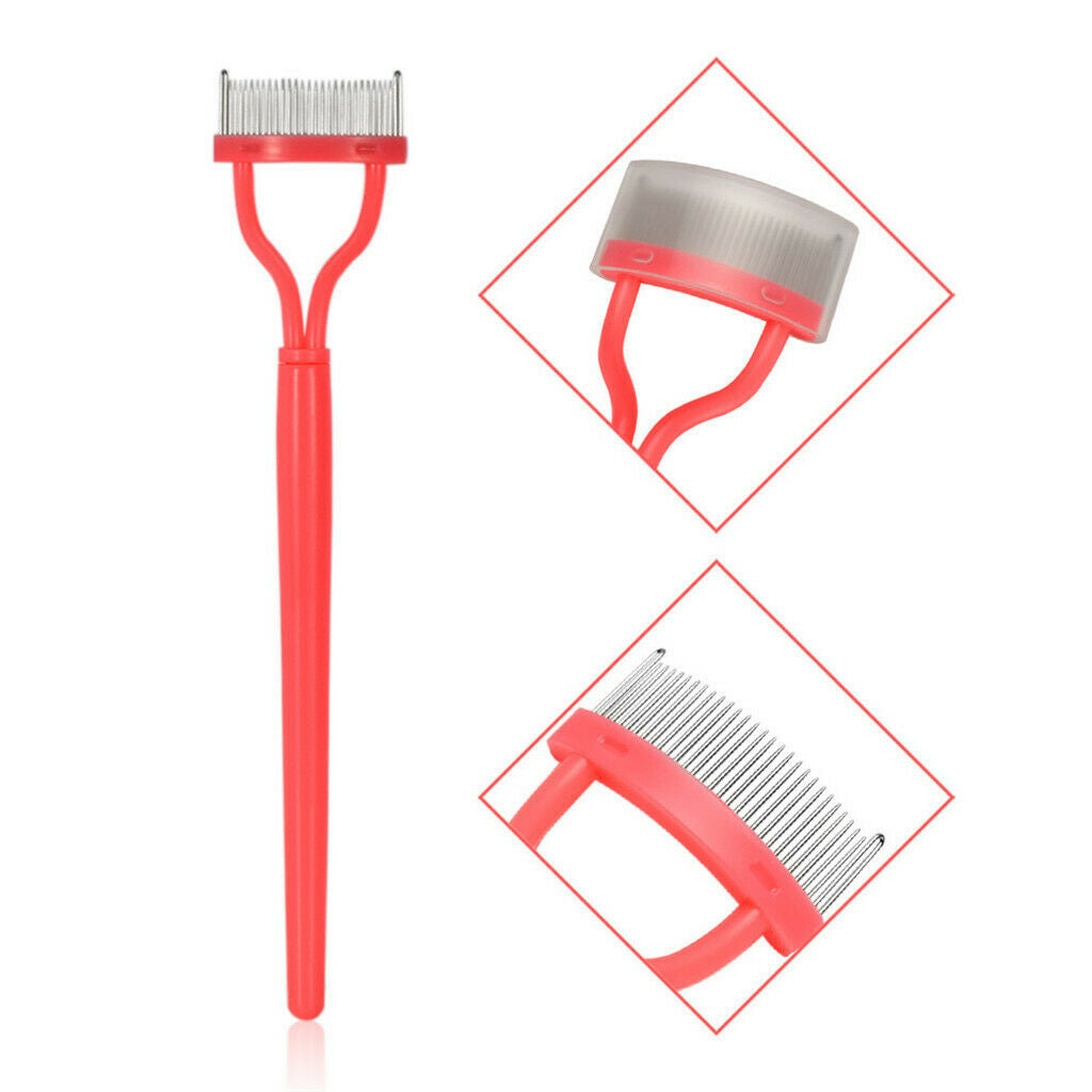 Salon Metal Comb Brush Lash Eyebrow Cosmetic Natural Make Up Eyelash Extension