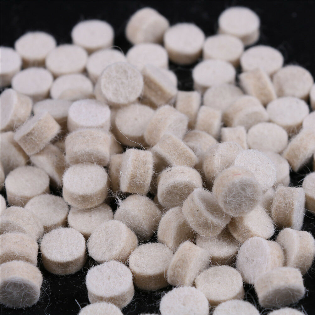100pcs 13mm Wool Felt Polishing Buffing Pad 2 Shank Grinding Wheel Parts DD