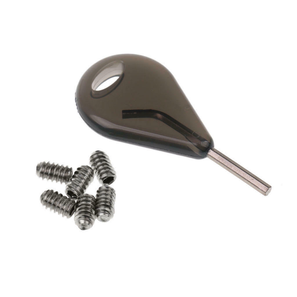 Protable 12Pcs Grub Screws with 2PCS Surfboard Fin Key Replacement Finkey