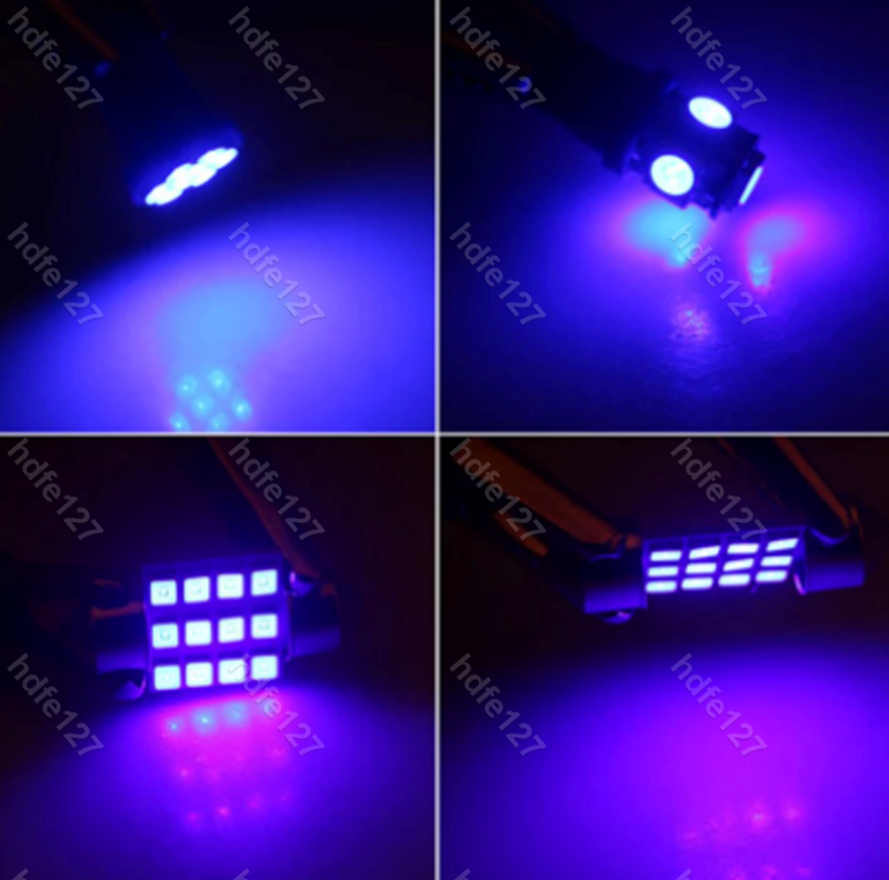 13Pcs Blue Car LED Lights Interior Package Kit for Dome License Plate Lamp Bulbs