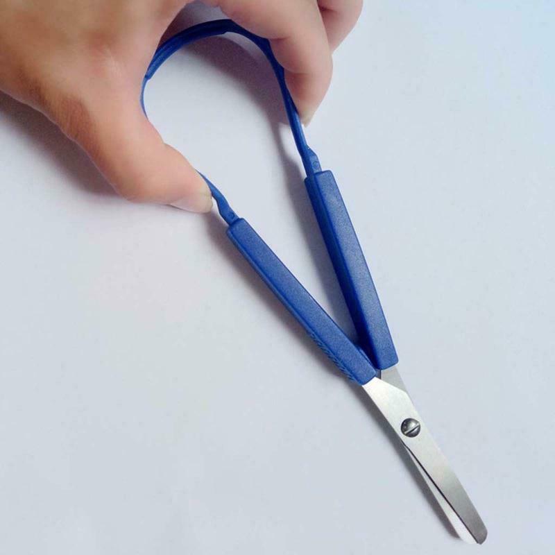6pcs Colorful Loop Scissors for Kids Easy Grip Self-Opening Scissor Safety Cut