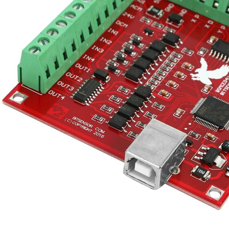 Cnc Usb 4 Axis Mach3 100 Khz Usb Motion Control Card Breakout Board 12-24V witC2