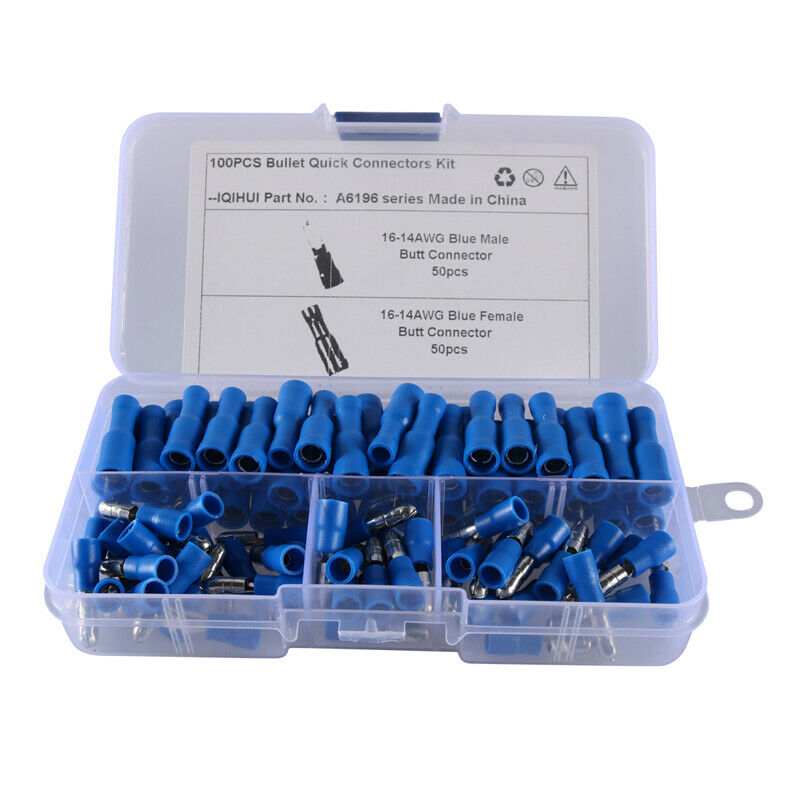 100pcs 16~14 male & female terminal blocks for automobile cable wire connection