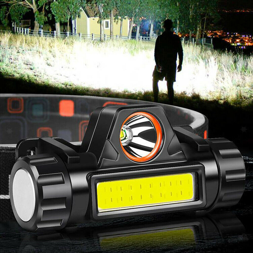 2Pcs Waterproof Headlamp Runner Headlight Flashlight 350Lumens Fishing