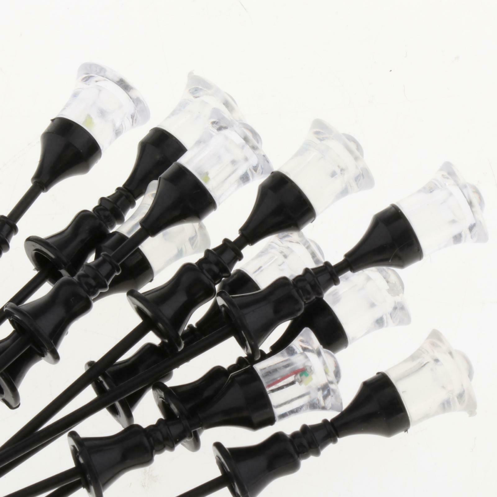 10x  Street Light 12V Railroad Train Led Lights Lamp Post Scale 1:100-1:150