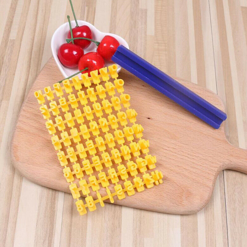 Alphabet Letter Number Cookie Biscuit Mold Press Embosser Cutter Fondant .l8