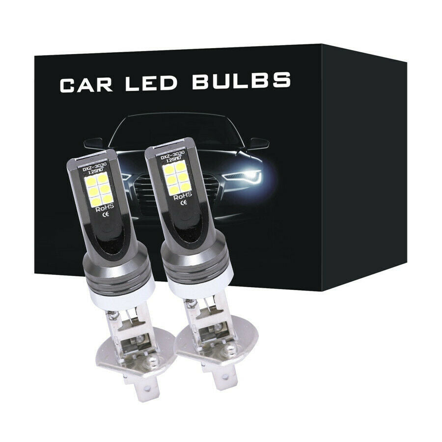2x H1 Car Daytime Running Light 6000K Xenon White 110W 20000LM DRL Fog Lamp Bulb