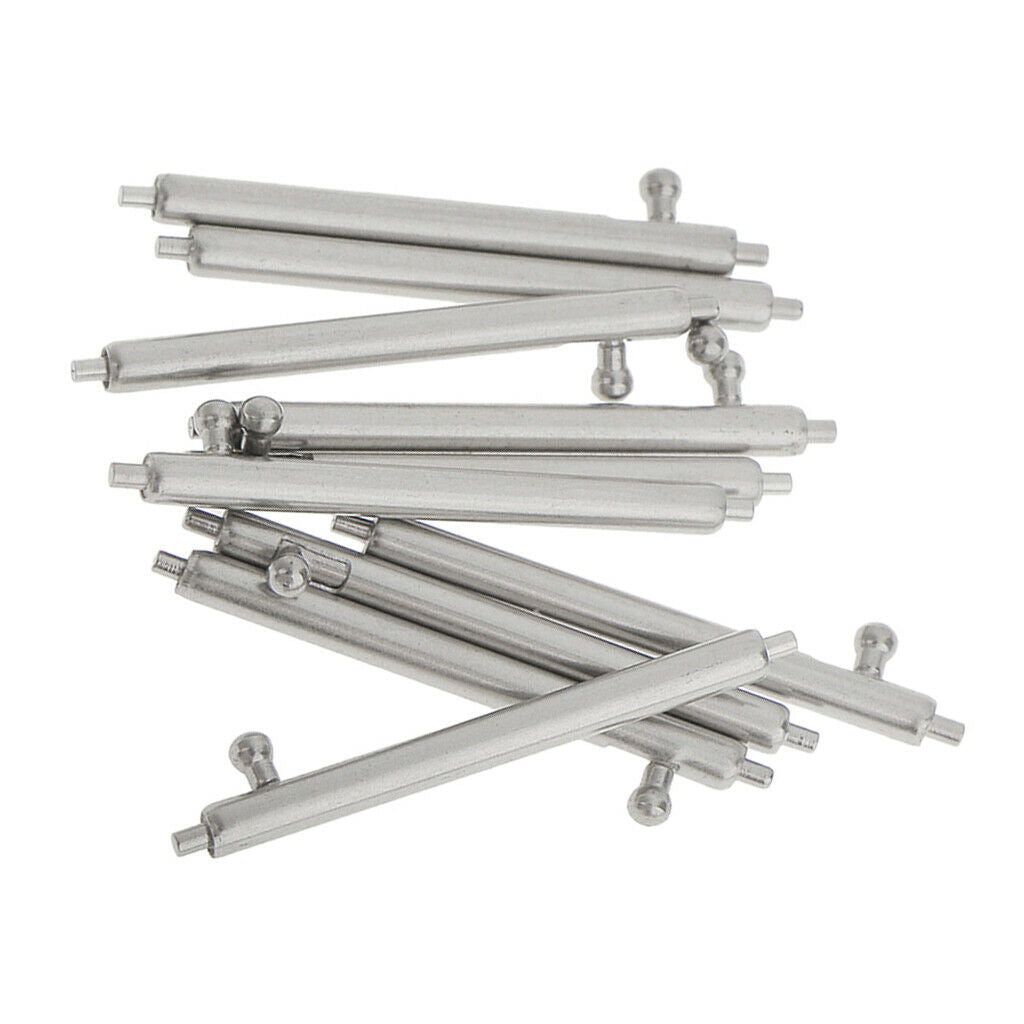 10 Pieces Quick Release Spring Bar Cylindrical Push Button Watch Pins 14mm