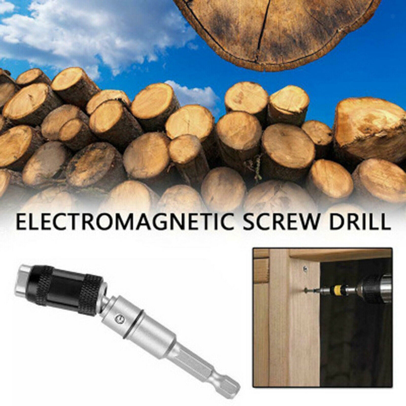 2x Magnetic Screw Drill Tip 20° Pivot Mode Holder Quick Release Extension