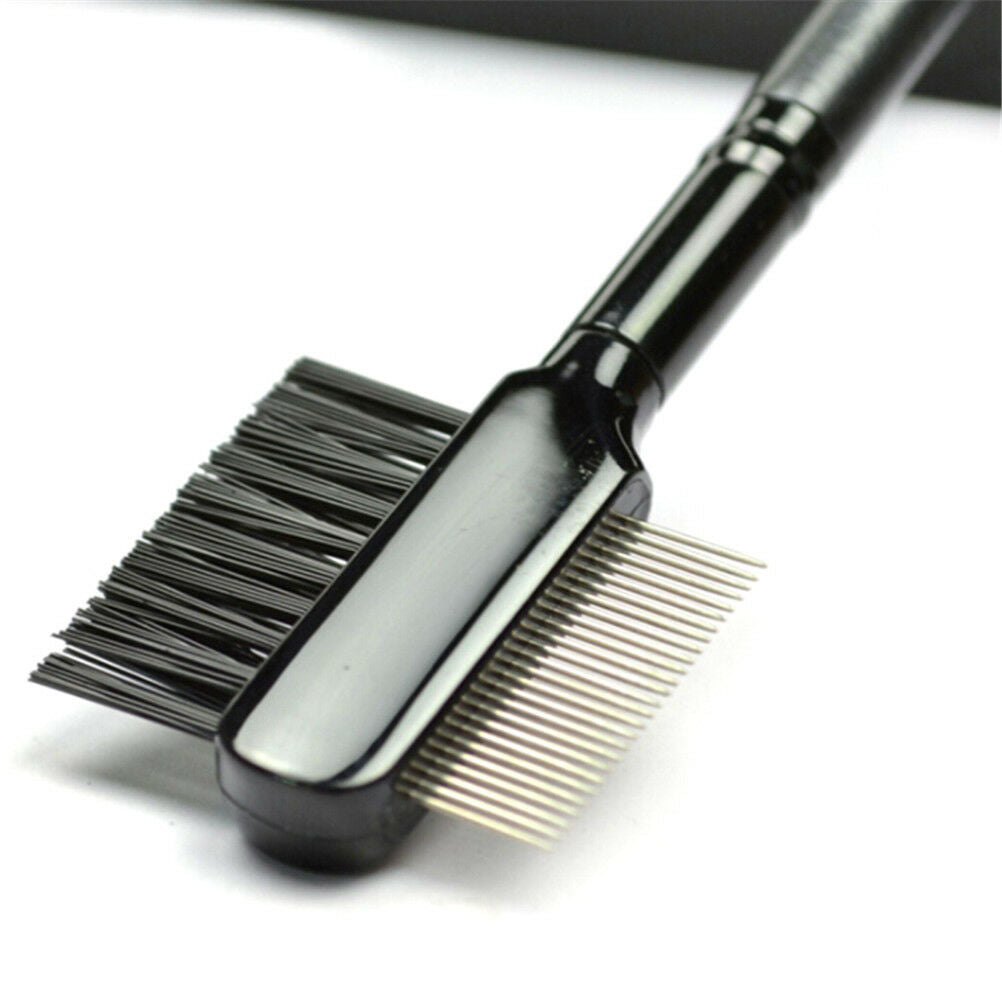 1pc Steel Eyebrow Eyelash Dual-Comb Extension Brush Metal Comb Makeup Too.l8