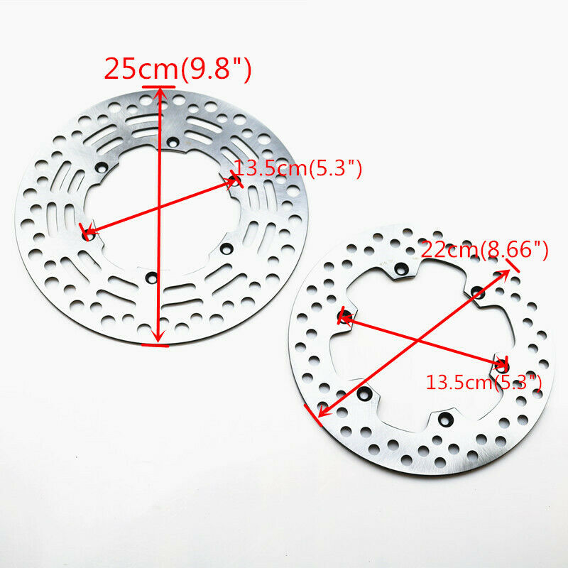 Front + Rear Brake Disc for Suzuki DR250R 95-00 DRZ400 Y/K/E 00-09 RM125 89-09