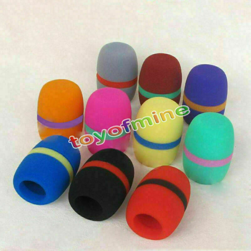 Hot 10 PCS Colorful Handheld Stage Microphone Windscreen Foam Mic Cover Karaoke