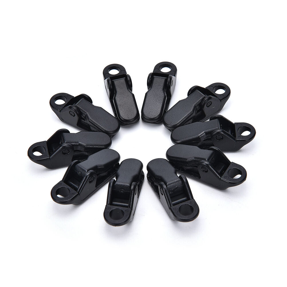 10 x Awning Clamp Tarp Clips Snap Hangers Tent Camping Survival Tighten Tool  NC