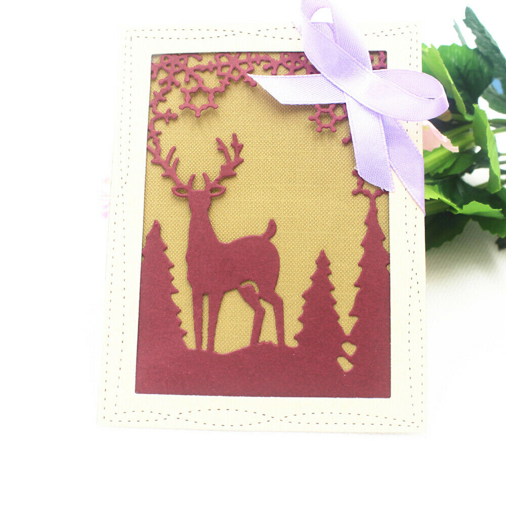 Christmas Tree Elk Snowflake Metal Cutting Die Stencil Scrapbook Embossing HOT