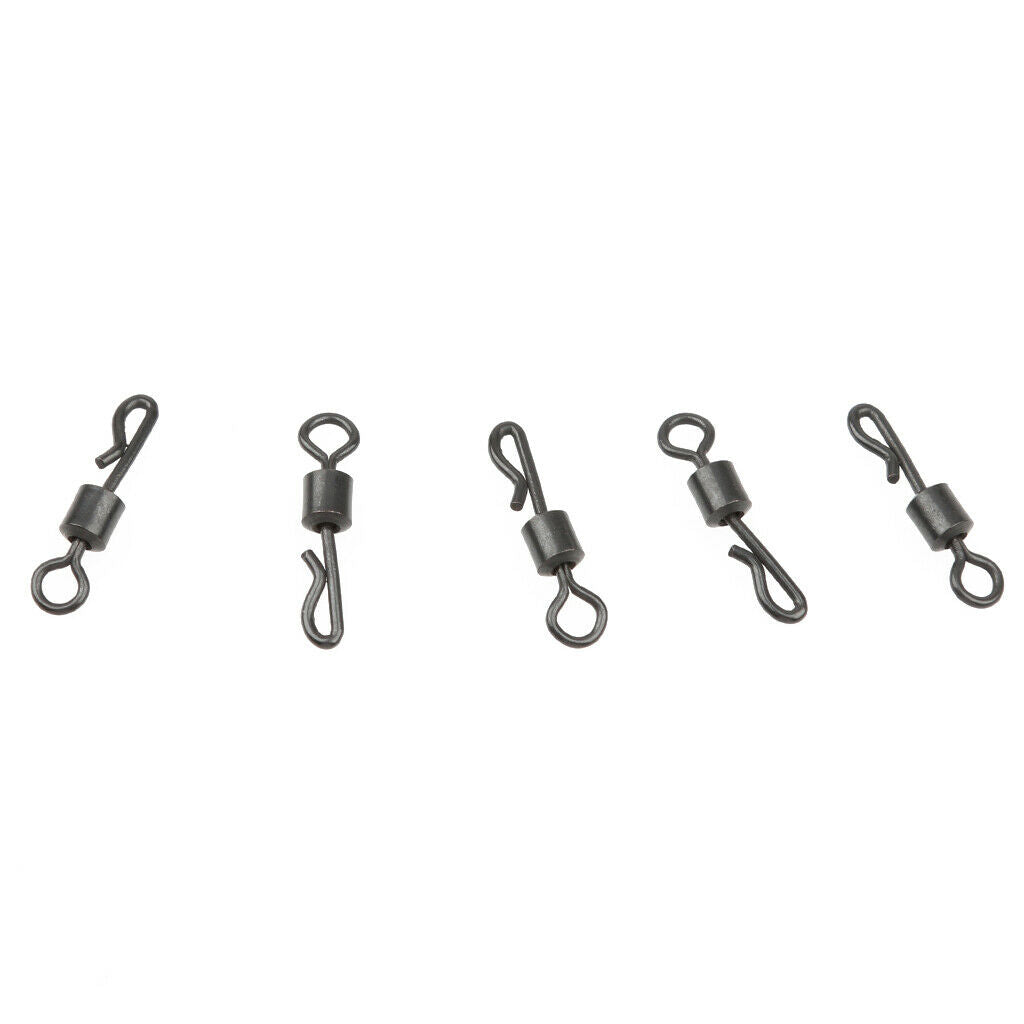 50pcs Fishing Connector Large Body Q-Shaped Quick Change Swivels, Fishing