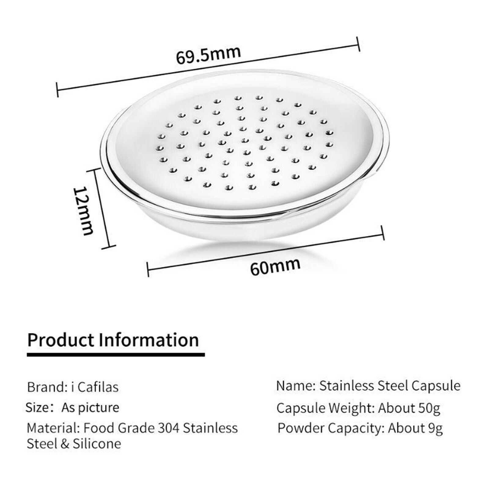 Coffee Capsules Cup Stainless Steel Nespresso Pods Compatible with Senseo