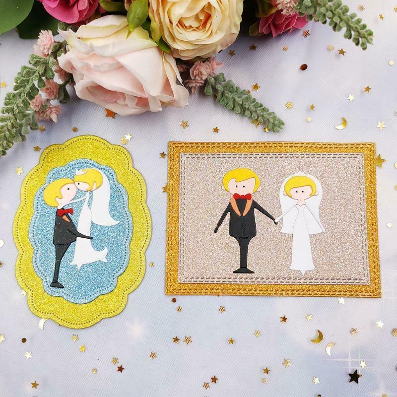 Wedding Couple Metal Cutting Dies Stencil DIY Scrapbooking Album Paper Card Mold
