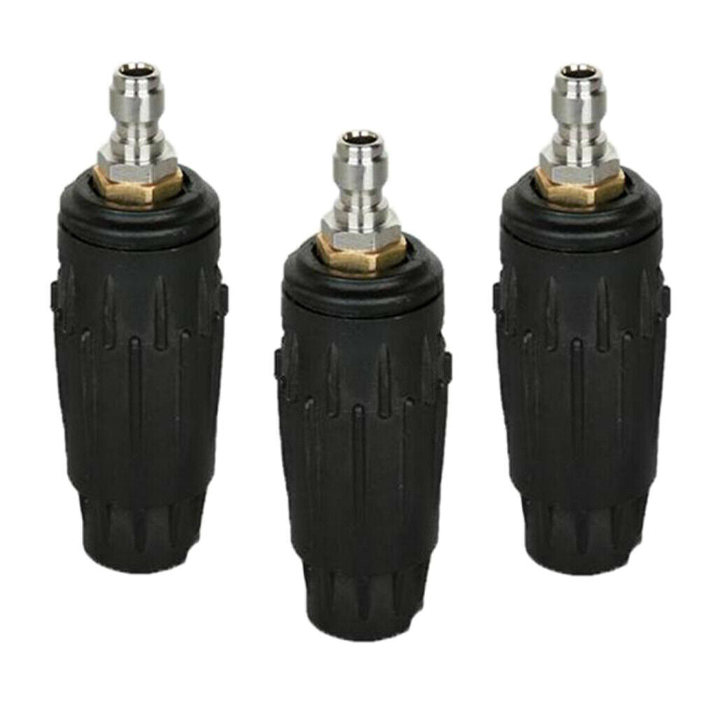 Set of 3 Washer Rotating Turbo Nozzle 3000 PSI 1/4" Quick Connect Duckbill