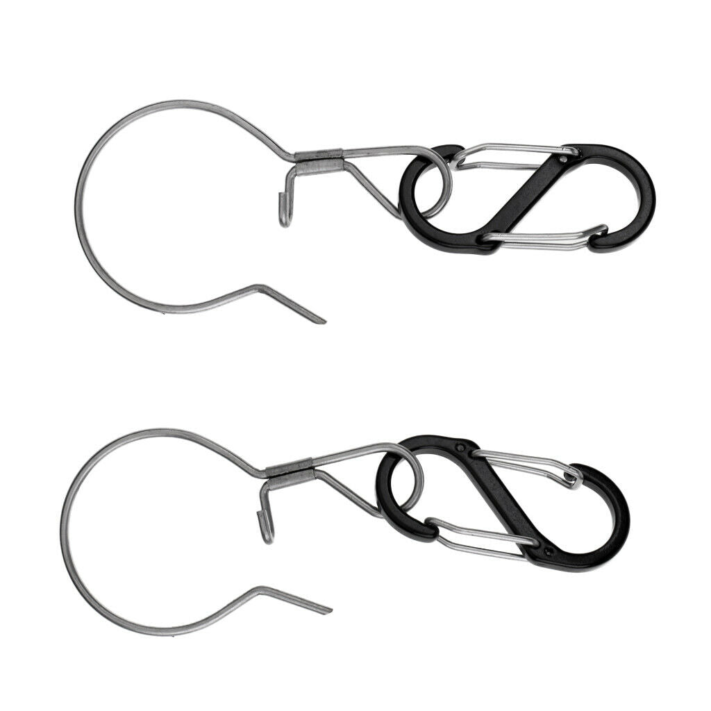 2pcs Buckle Carabiner Clip Lock Hook For Camping Fishing Hiking Accessories