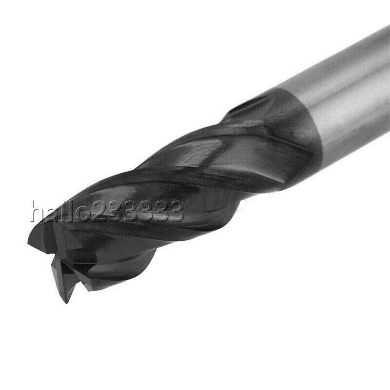 9Pcs 1-12MM HRC50 HSS Straight Shank 4 Flute End Mill Cutter CNC Drill Bit Tool