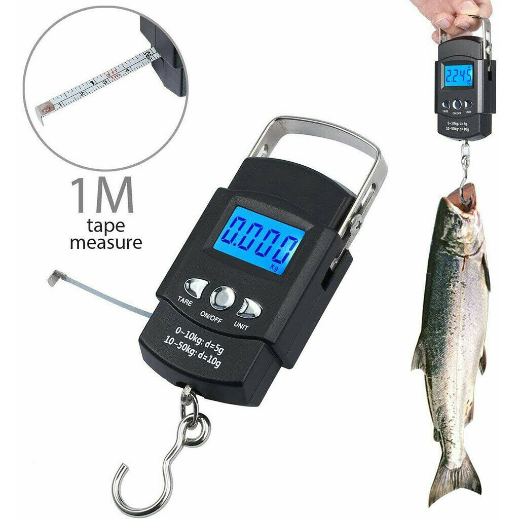50kg/110lbs Digital Scale Travel Fishing Luggage Electronic Scales Balance Ruler