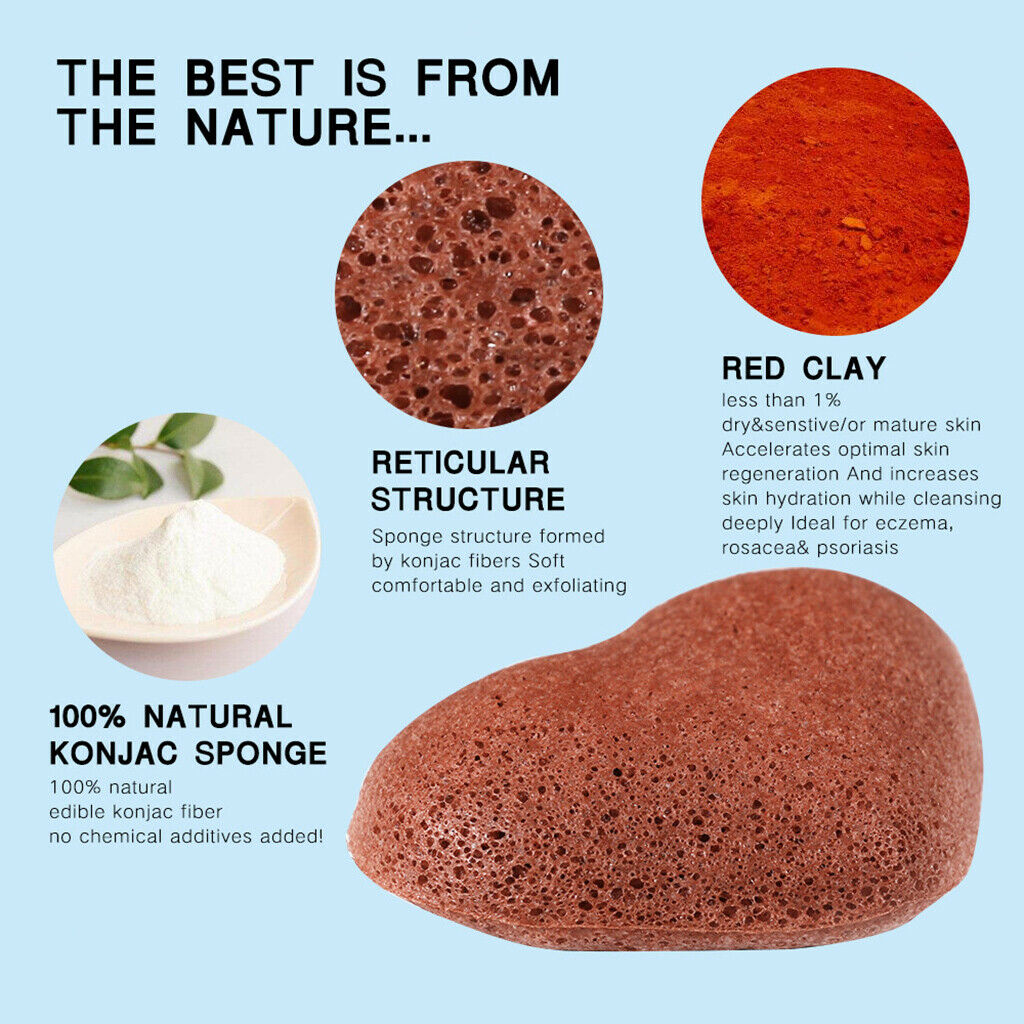 7 Colors Natural Konjac Soft Facial Puff Face Washing Cleansing Sponge