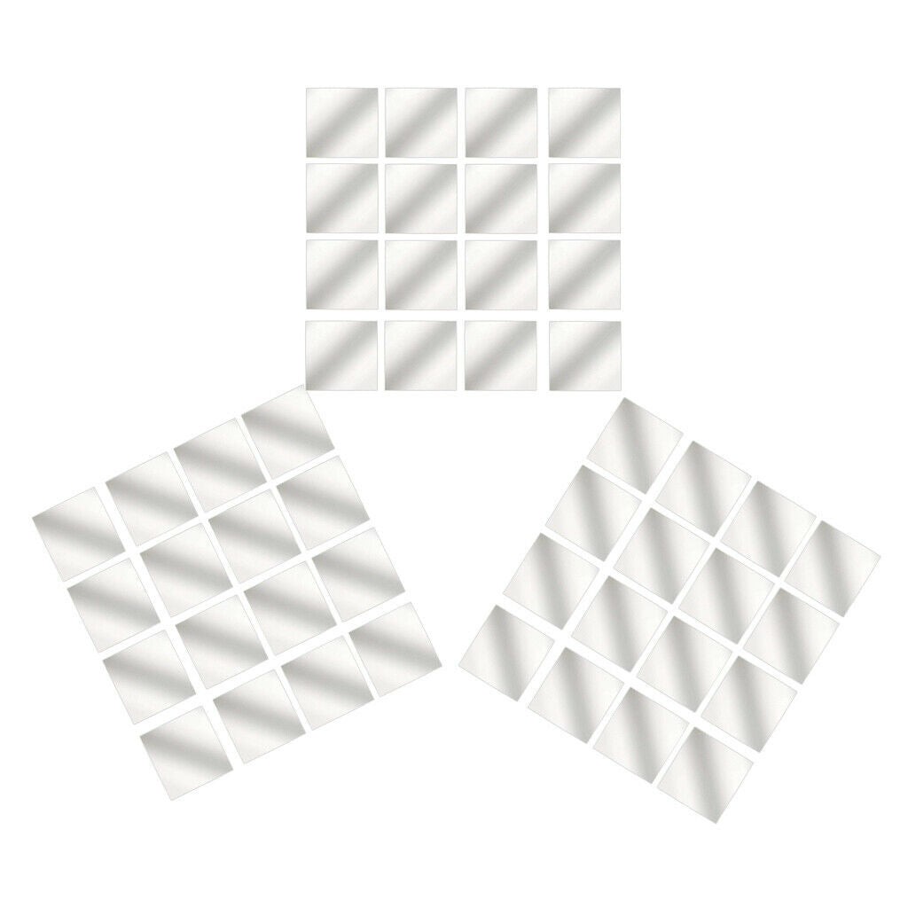 Mirror Stickers Self-Adhesive Plastic Mirror Tiles Stickers DIY Mirror Stickers