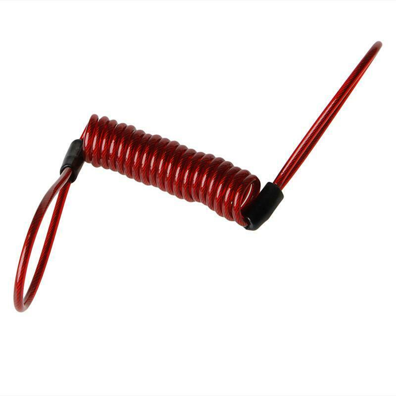 Bike Motorcycle Scooter Alarm Disc Lock Security Spring Reminder Cable Strong
