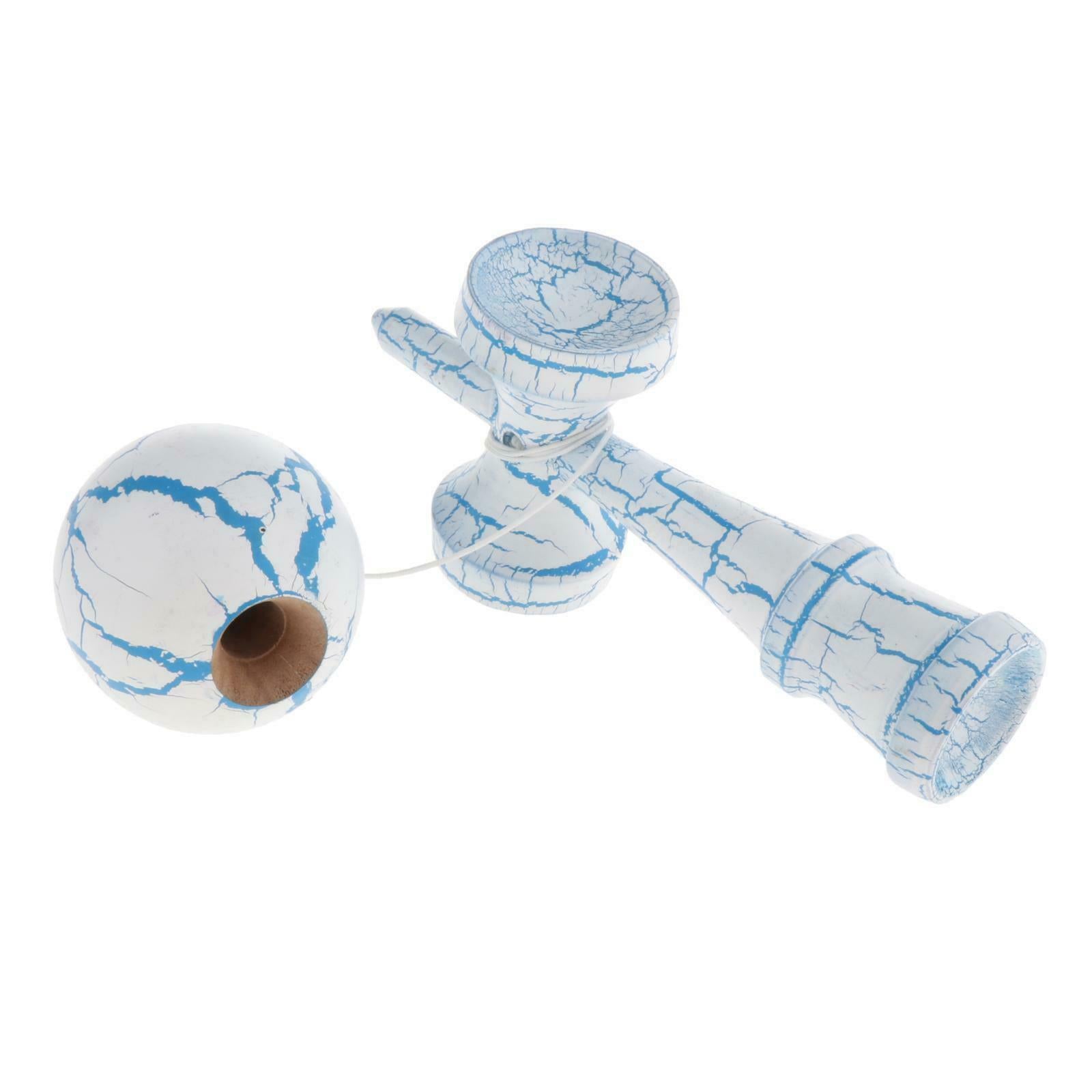 Kendama Ball-Catching Game Childrens Wooden Toys w/ String Kids White