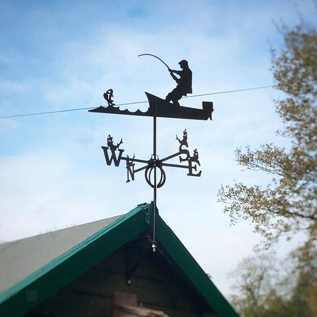 Weathervane Weather Vane Outdoor Barn Stake Ornament Black 20inch Tall