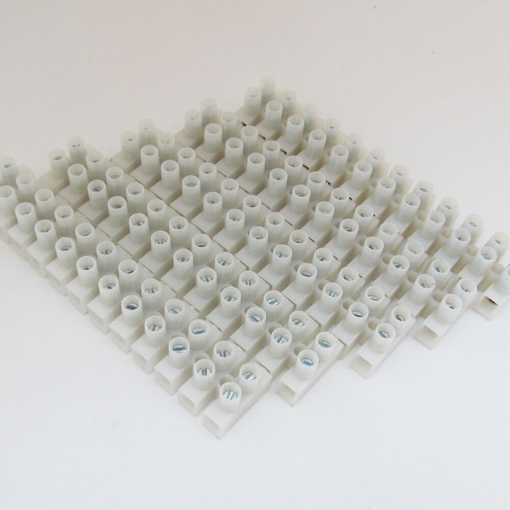 50pcs Electrical 12 Way Barrier Terminal Strip Block Pitch 8mm 5A 450V 22-12AWG