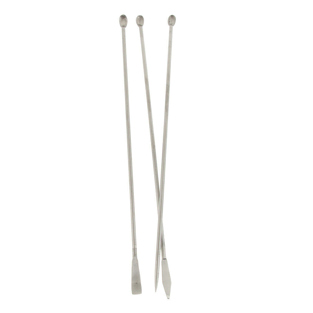 Stainless Steel Micro Spoon Spatulas Set (Pack of 3)