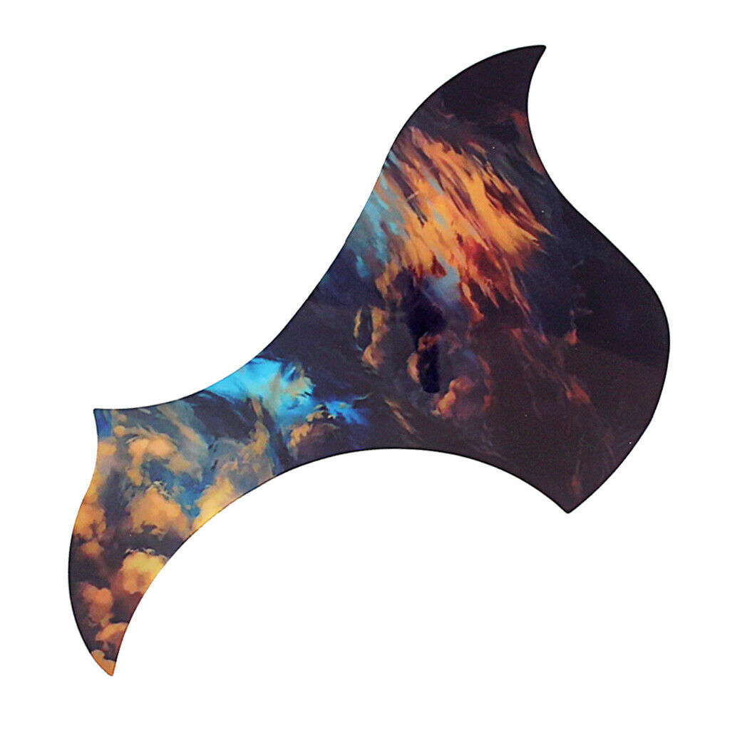 5x Acoustic Guitar PVC Pickguards Self-adhesive Beautiful Printing DIY Parts