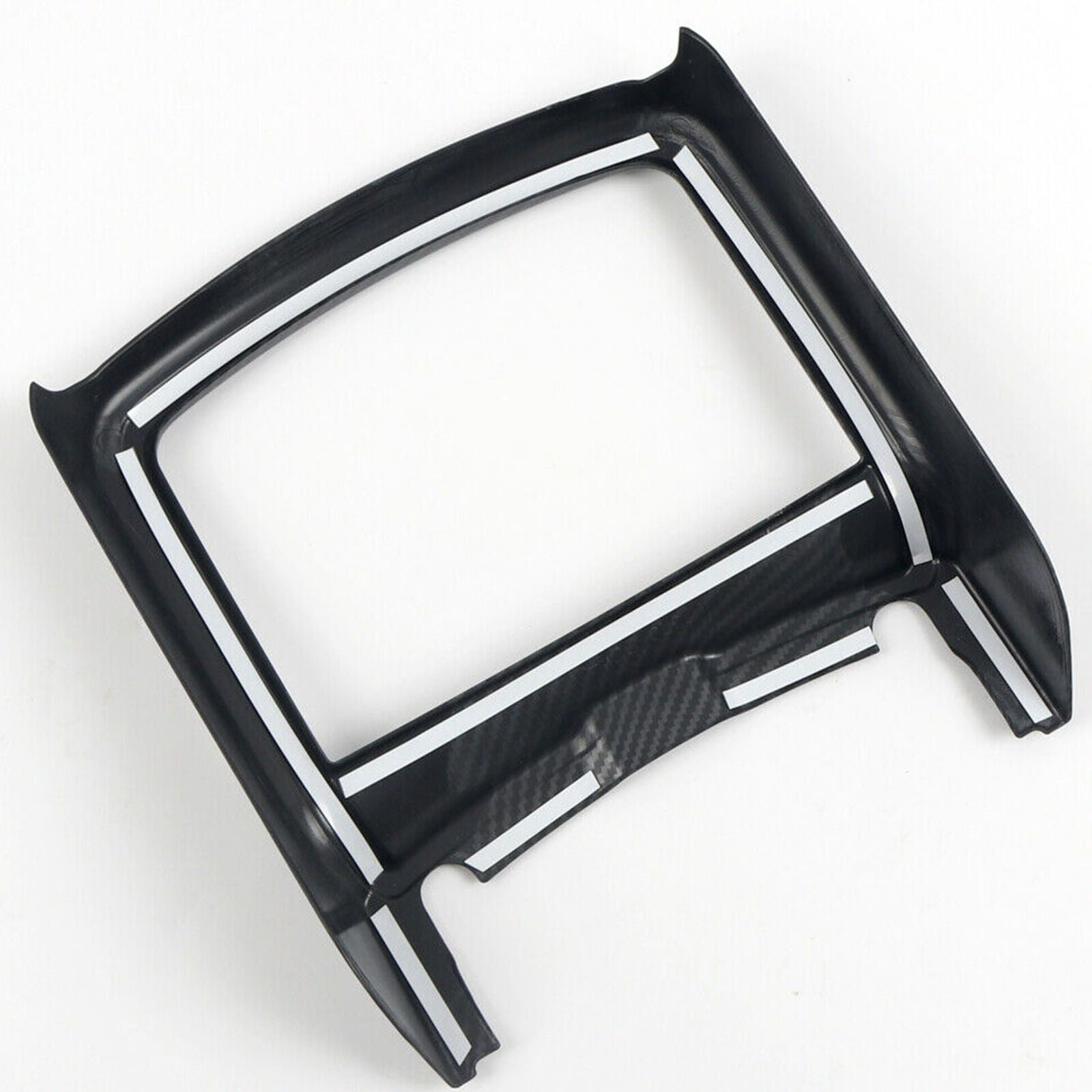 Carbon Fiber Black Front Water Cup Holder Frame Trim For Dodge Charger 2015-2020