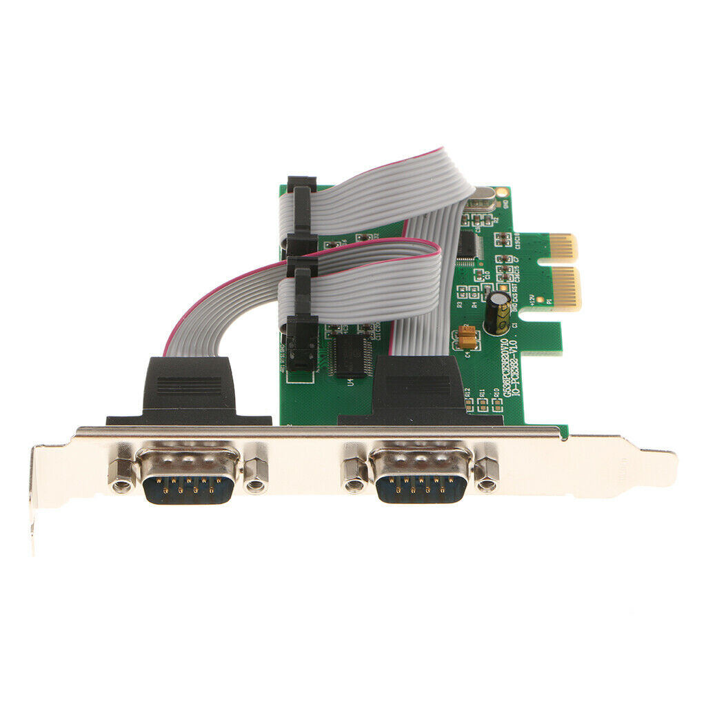 2Port Pci-E Express To Rs232 Serial Expansion Card DB9 COM RS232 Converter