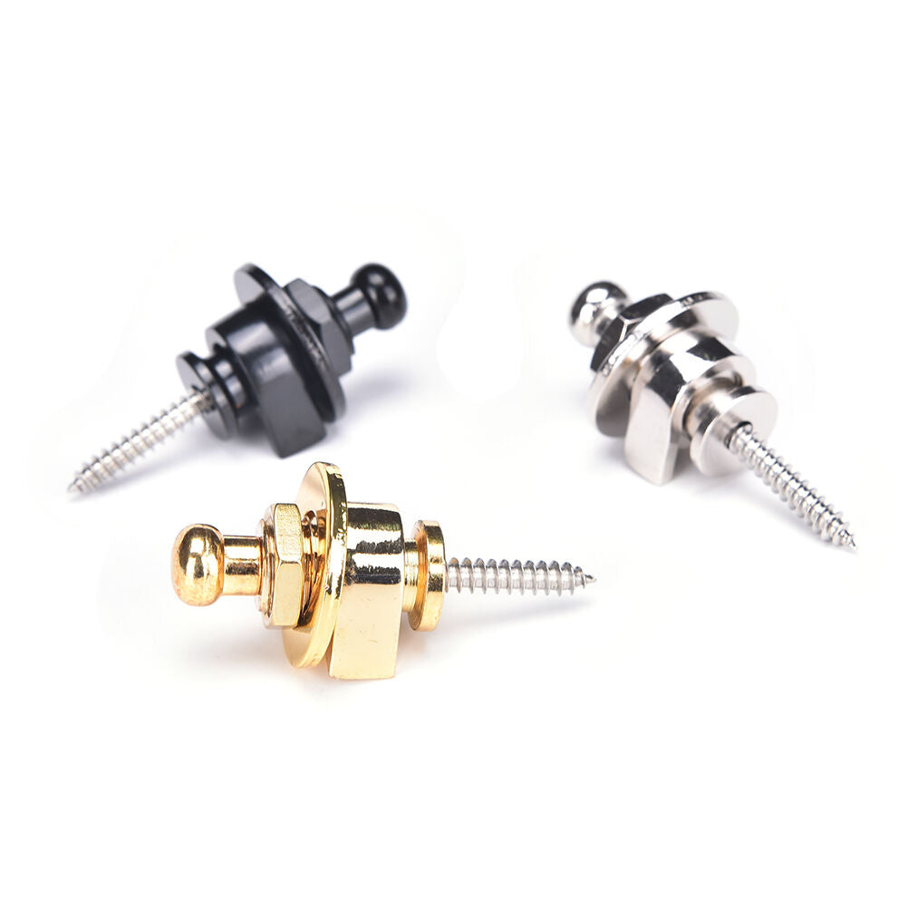 Round Chrome Head Guitar Strap Locks System Parts for Electric Guitar Bas.l8