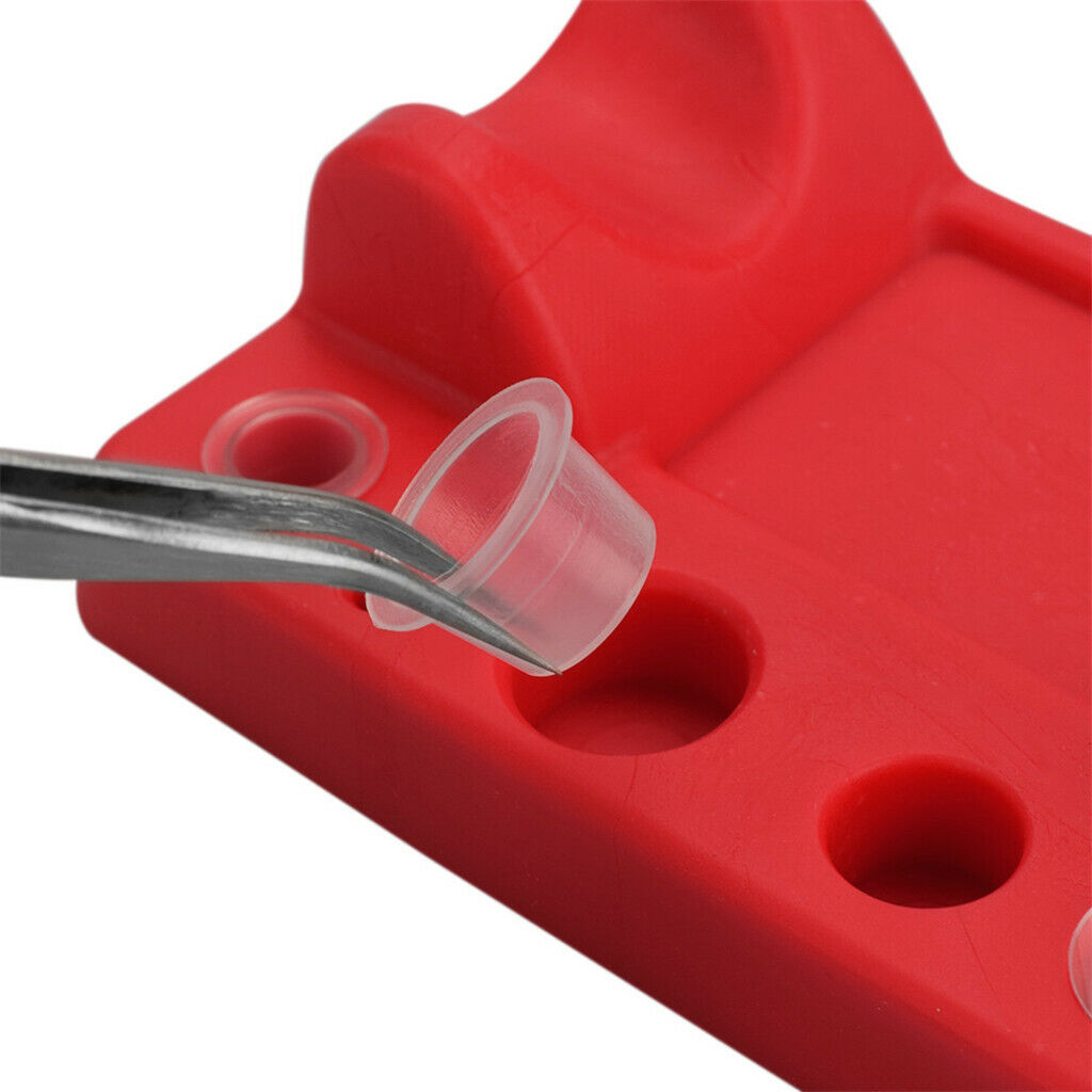 Red Microblading Pigment Ink Cup  Pen Holder Stand  Accessories