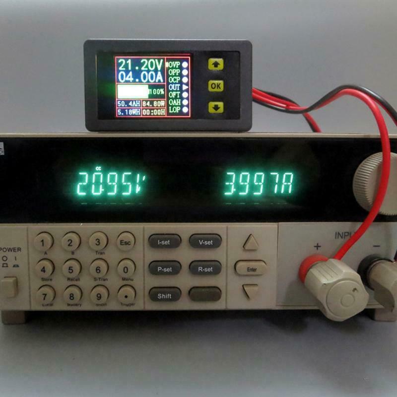 Digital Multimeter Charge-Discharge Battery Tester DC 0-90V 0-20A Volt Amp Meter