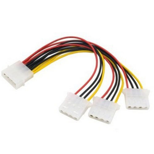 pc 4Pin female 1-to-3 4pin male Power Supply Y Splitter Exentsion Cable cord