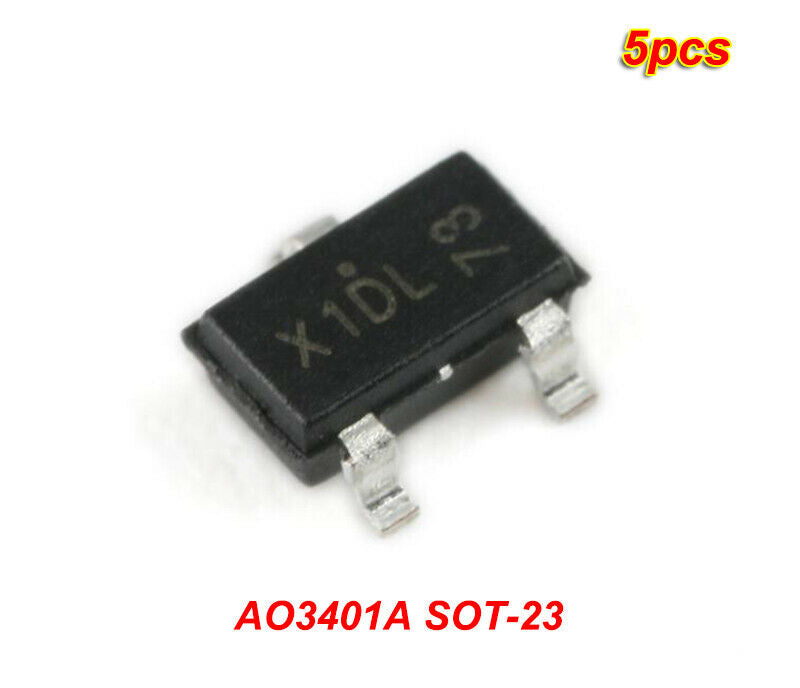 5pcs SMD AO3401A SOT-23 P-channel -30V/-4A MOSFET field effect transistor