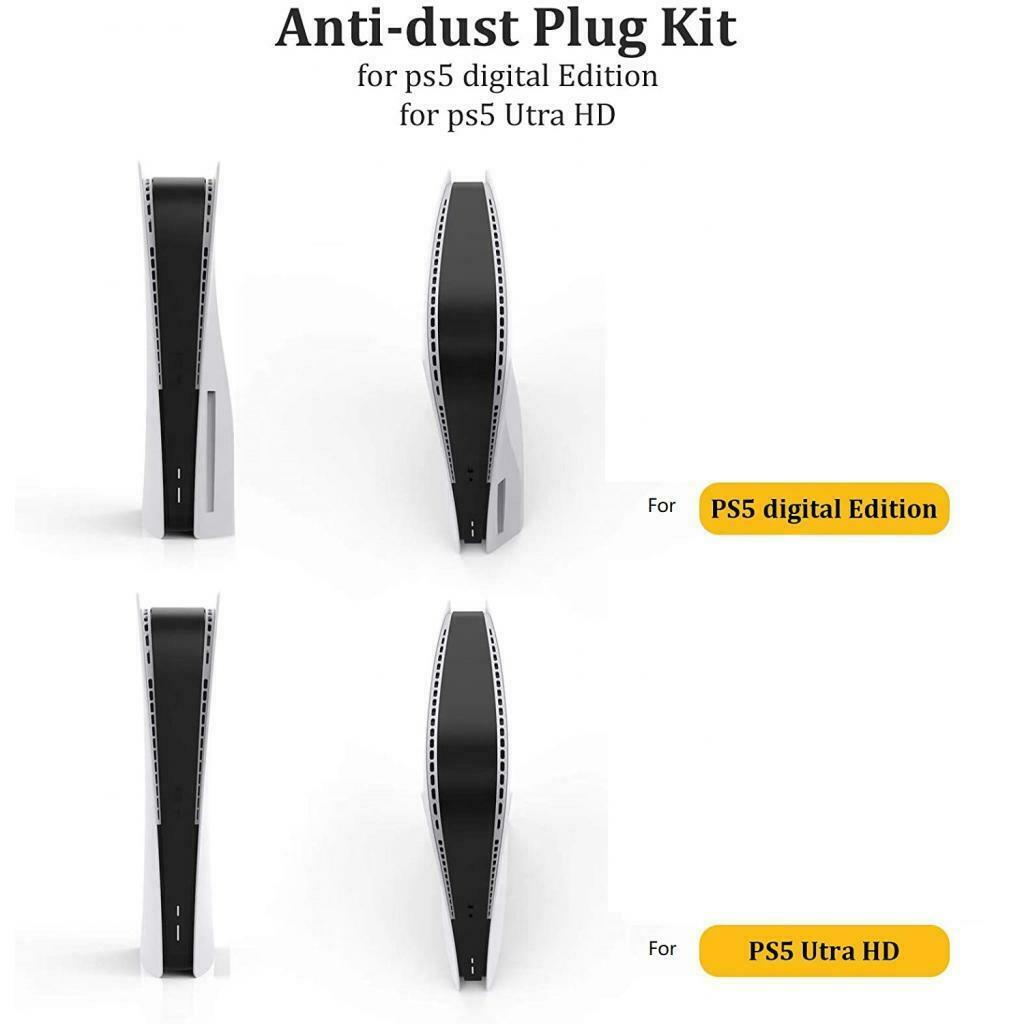 Dust Cover for PS5 Console Dust Plugs USB HDM Interface + 7 Dustproof Plugs