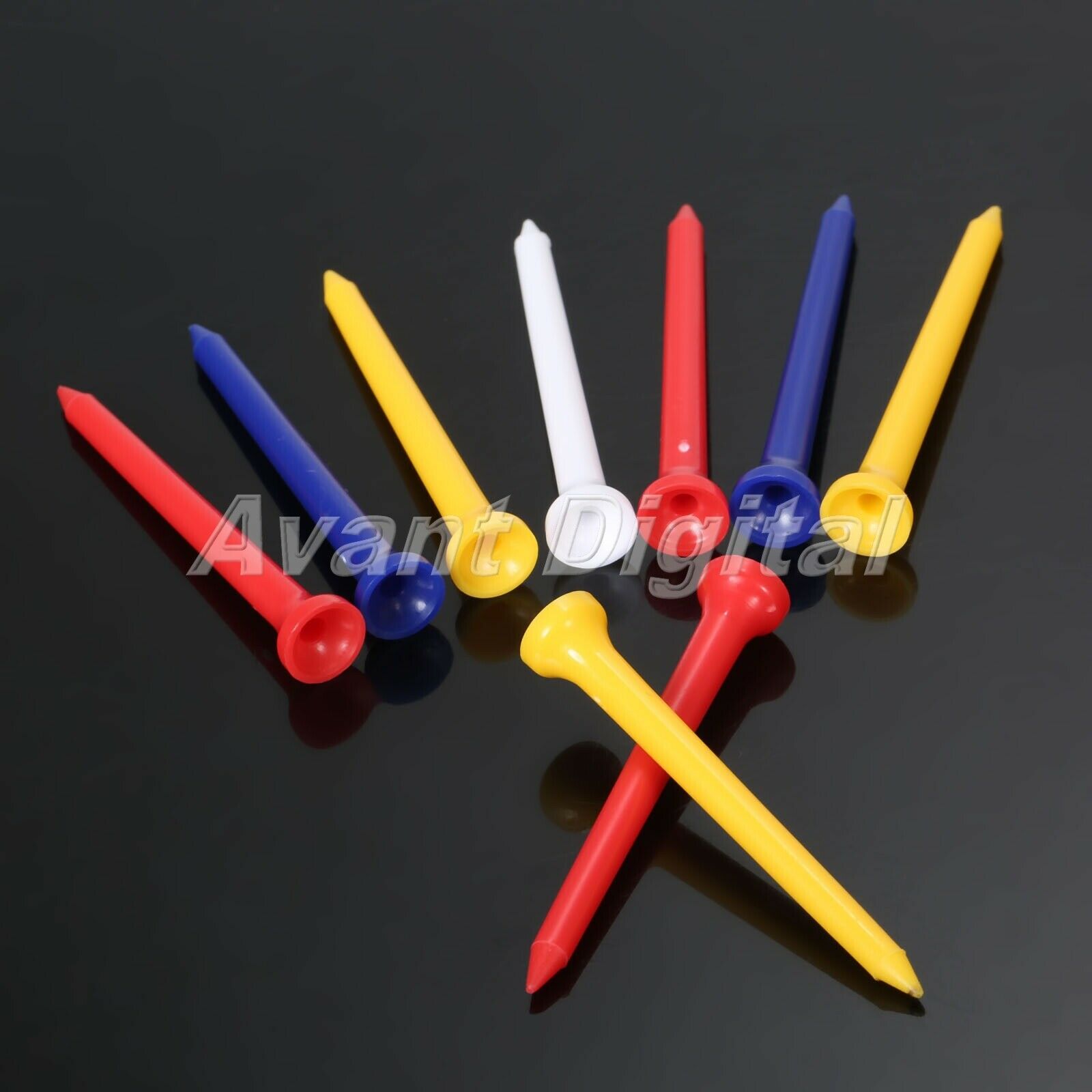 70mm Multicolor Low-resistance Golf Tees Outdoor Sports Plastic Golf Accessories