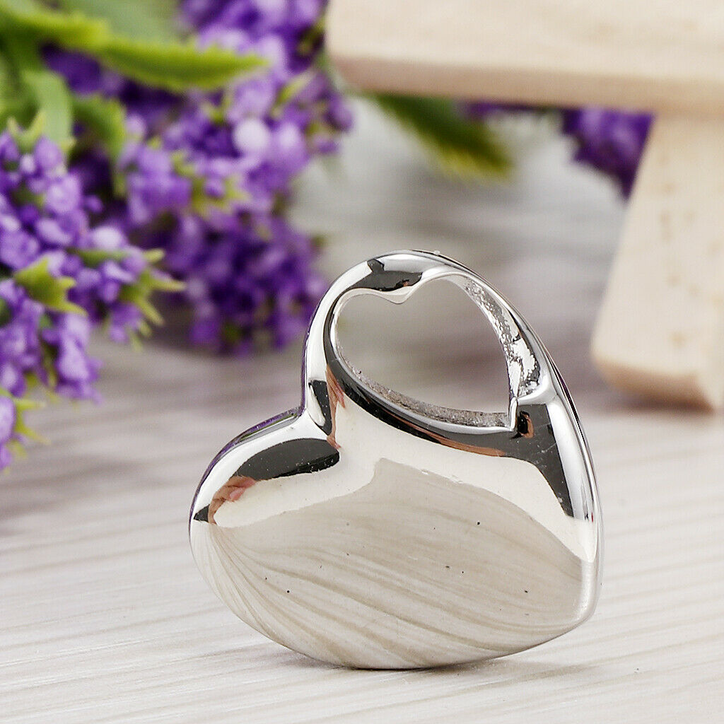 Glossy Memorial Urn Ash Cremation Charms Keepsake Stainless Steel Mini Heart
