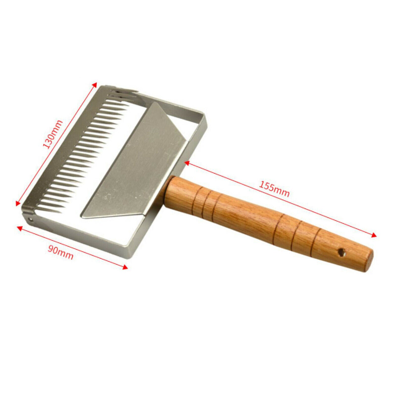Honey Uncapping Tool Fork Wooden Handle Stainless Steel Uncapping Scraper